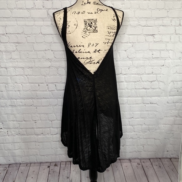 Blue Life Black Tunic Dress with V-Back and Split Hem Sz XS NWOT - Picture 2 of 7